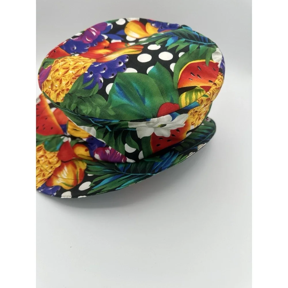 Handmade Reversible Tropical Parrot Fruit Top Hat Festival Costume Luau One Size